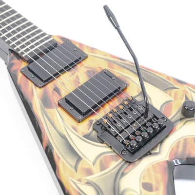 B.C. Rich Kerry King Signature Flying V w/ Tribal over Fire Graphic image 6
