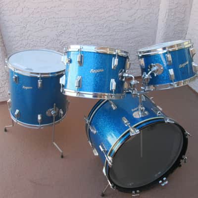 ROGERS VINTAGE HOLIDAY BLUE SPARKLE DRUM SET - DAYTON ERA image 2