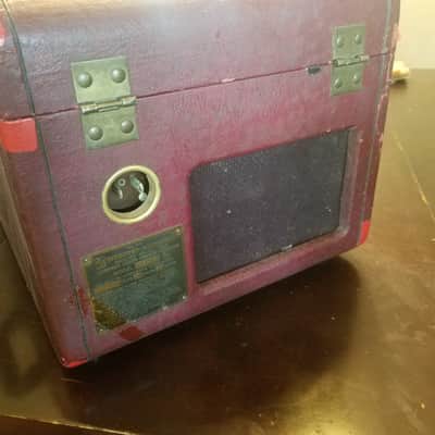 Webster-Chicago Wire Recorder all original 6SN7 6V6 tube amp AlNiCo tiny driver mono 288-1R  1950s - red-brown tolex image 4