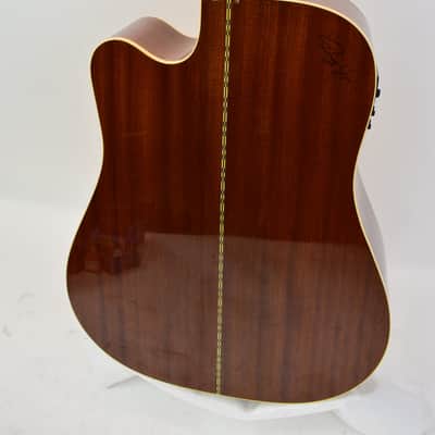 Zager ZAD-50CE Easy Play Acoustic Electric Guitar, Natural w/ Case image 15