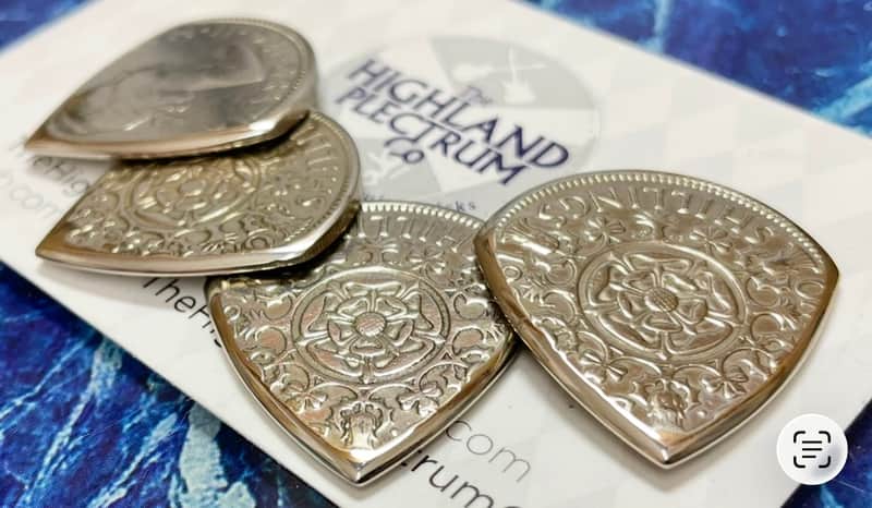 **Special Offer 20% Discount** Two (2) Queen Elizabeth Two Shillings Coin Guitar Picks. image 1
