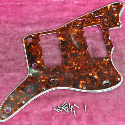 Vintage 1960's Fender Jazzmaster PRE-CBS Pickguard and Shield Celluloid "Tortoise" Guard JM image 19