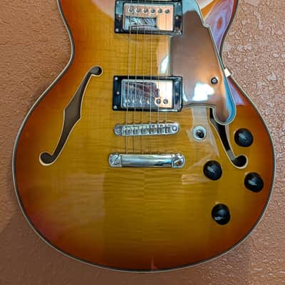D'Angelico D'Angelico Premier Mini DC XT Semi-hollowbody 2024 - Honey Burst image 2