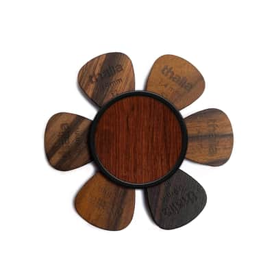 Indian Rosewood Pick Puck by Thalia - GuitarSafe™ Technology (NO Adhesive) Pick Holder image 3