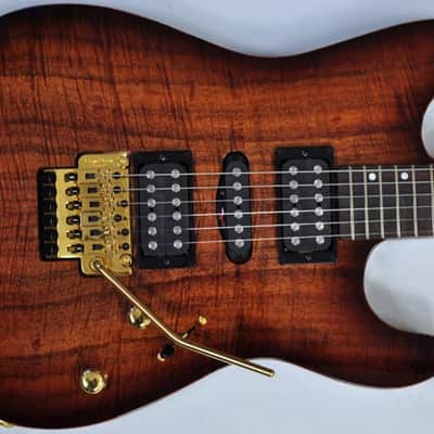 Schecter CET Koa Top USA Custom Shop Electric Guitar Tobacco Burst image 4
