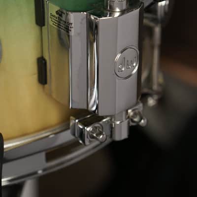 DW 6x10" Collector's Series Snare Drum - Candy Blue Azure Burst over Mapa Burl Exotic Veneer - Carl Allen image 5