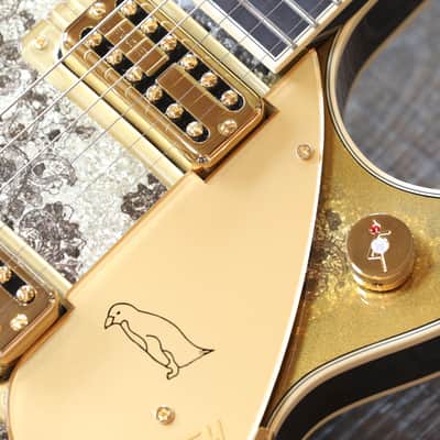 MINTY! 2024 Gretsch Limited Edition G6134-TG Electric Guitar Gold Paisley Penguin + COA OHSC image 5