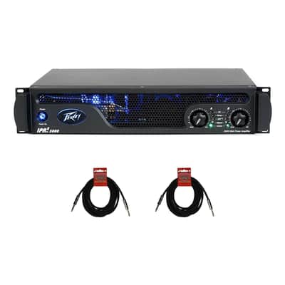 Peavey IPR2 3000 DSP 3000 Watt Class D Power Amplifier+(2) Peavey PV 25' 16 Speaker Cables image 1