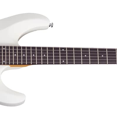 Schecter C-6 FR Deluxe guitar in Satin White image 3