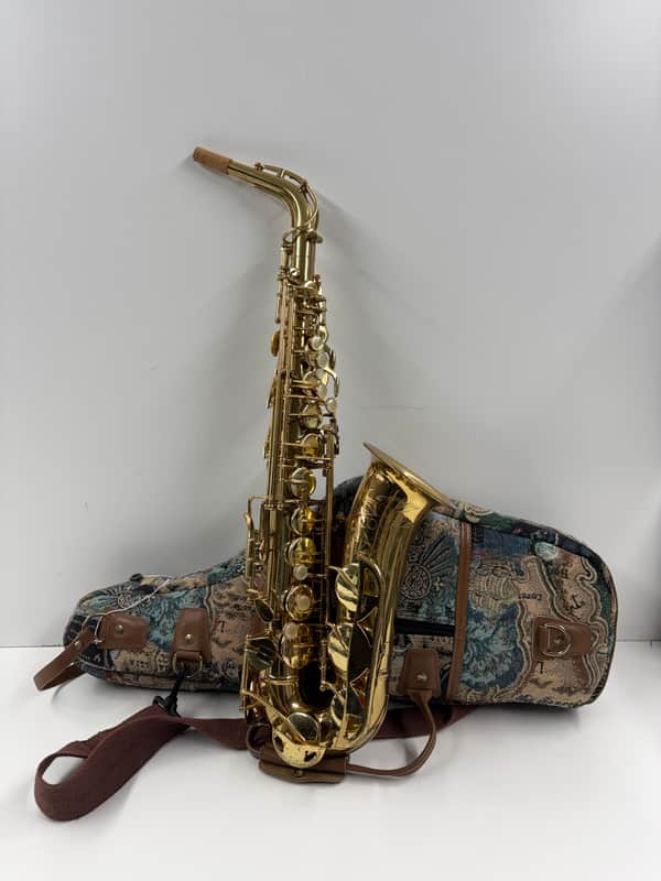 C.G. Conn 1970s Alto Saxaphone -- Brass Engraved Rose Design image 1