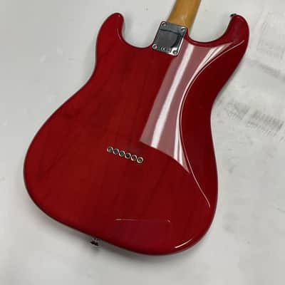 Fender Noventa Stratocaster 2021 Crimson Red Transparent image 8