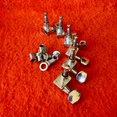 Dan smith era Fender Stratocaster guitar tuners  1980’s - Chrome original vintage USA telecaster image 2