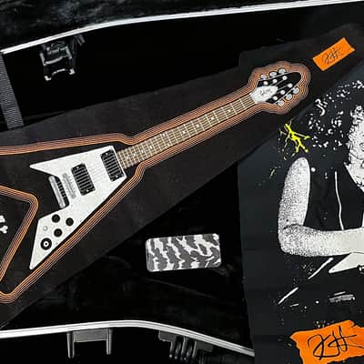 Gibson Custom Shop Kirk Hammett 1979 Flying V Ebony Murphy Lab Replica Aged Chrome Ebony (021) image 9