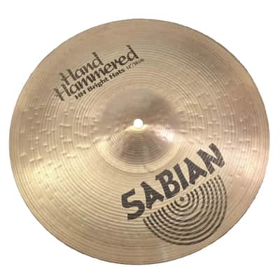 Used Sabian Hand Hammered Bright Hi Hat Cymbals 14" - Very Good image 2