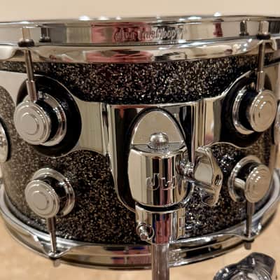 DW Drums Component Drum Rack Tom Custom Made- Maple/Mahogany 2024 - Black Galaxy FinishPly 12”x7” Accepting Offers! image 5
