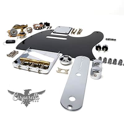 Carparelli Hardware Set for Tele (SET B) - Chrome, Black or Gold image 3