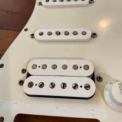 Fender Strat DH-1 Humbucker Single Coil Pickups Parchment Pickguard Stratocaster image 2