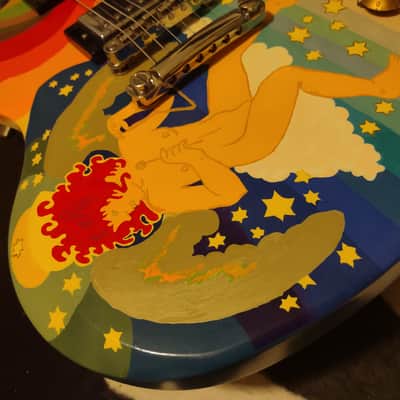 2024 Epiphone Gibson SG '61 "FOOL" Psychedelic Cream Eric Clapton/Todd Rundgren Custom Paintjob w/Case image 4