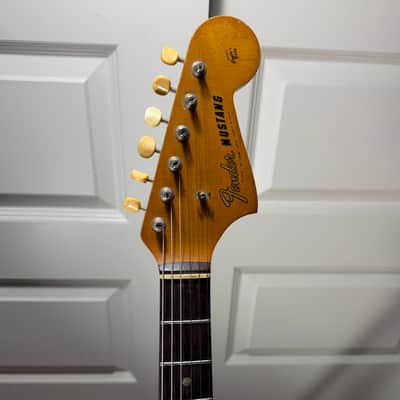 Fender 1966 Mustang Guitar with Rosewood Fretboard - Dakota Red image 3