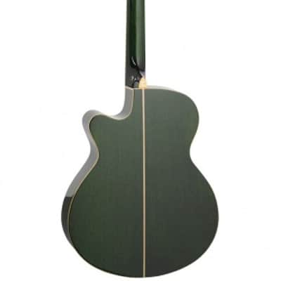 Tanglewood Winterleaf TW4 Super Folk Cutaway Electro-Acoustic Guitar, Green Gloss image 2
