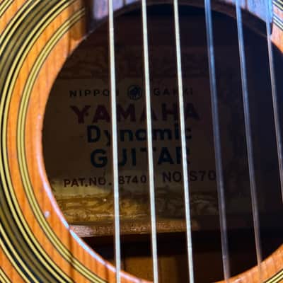 Vintage 1960s Yamaha Nippon Gakki Dynamic S70 Guitar + Padded Case | New Tuners, New Strings, Pro Neck Repair image 4
