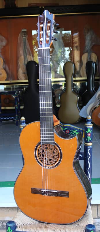 Juan Montes Rodriguez Flamenco guitar cutaway  Hardcase image 1