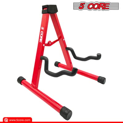 5 Core Guitar Stand A Frame w Soft Foam Arm Non Slip Rubber for Acoustic Electric Bass Ukulele image 11