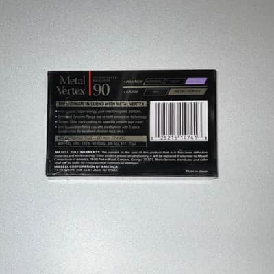 NEW SEALED Maxell Metal Vertex Type IV 90 Minute Blank Audio Cassette Tape Japan RARE image 2
