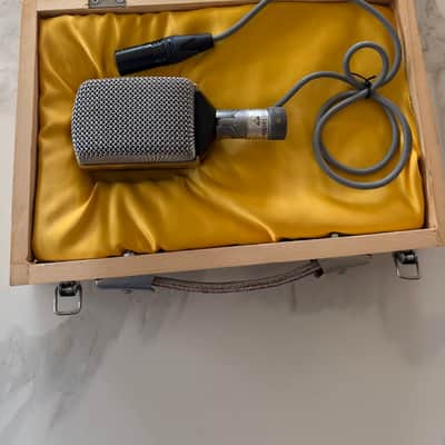 AKG D12 Cardioid Dynamic Microphone 1950s - 1960s - Silver / Black image 2