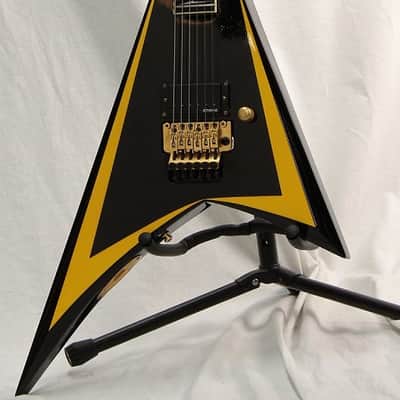 Edwards E-AL-128 EMG-ALX Mod Alexi Laiho Signature Black with Yellow Stripe image 2