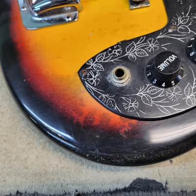 Teisco Checkmate E100 Tulip single pickup electric guitar image 7