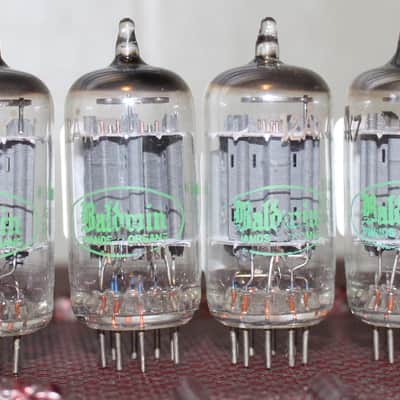 SYLVANIA 12AX7 ECC83 PERFECT MATCH QUARTET LONG PLATE HALO GETTER TEST NOS+++ MINTY VINTAGE 1961 image 1