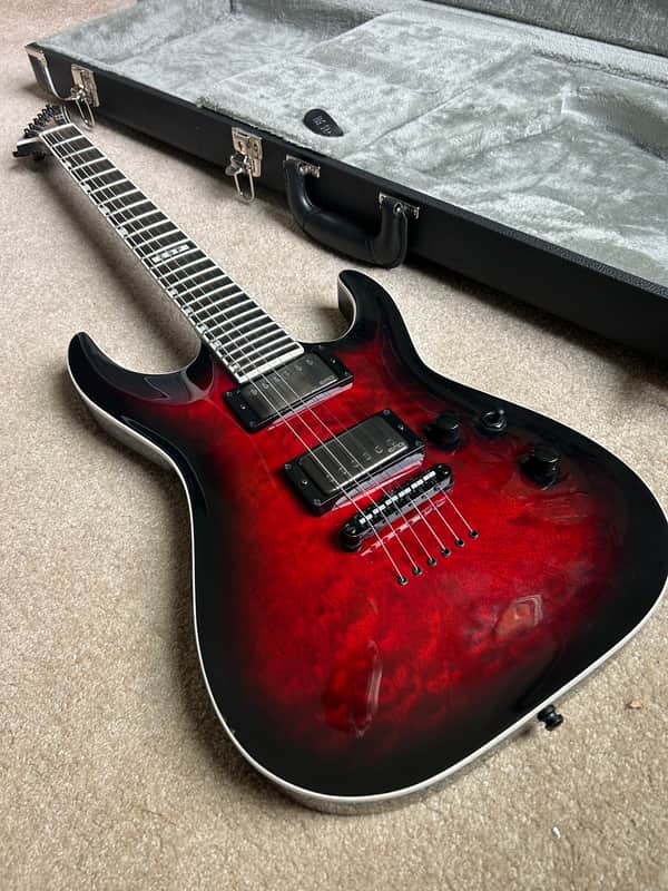 ESP E-II Horizon NT-II 2025 - Thru Black Cherry Sunburst W/ OHSC - Image 2