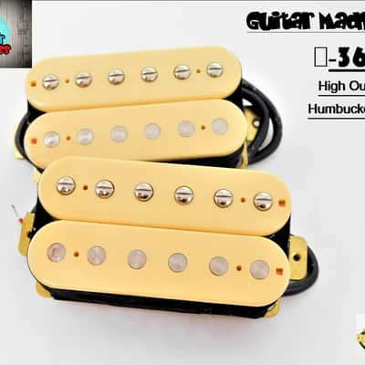 G.M. 360 High Output Humbucker Set Cream (Ceramic 8.4k, 16.6k) image 2