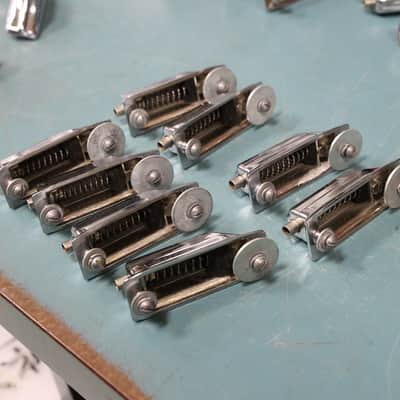 Vintage Rogers Beavertail Bass Drum Lug, Ohio-era Cast Body, Set of 8 image 6