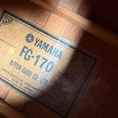 Yamaha FG-170 Folk Guitar 1972 - 1974 - Natural image 3