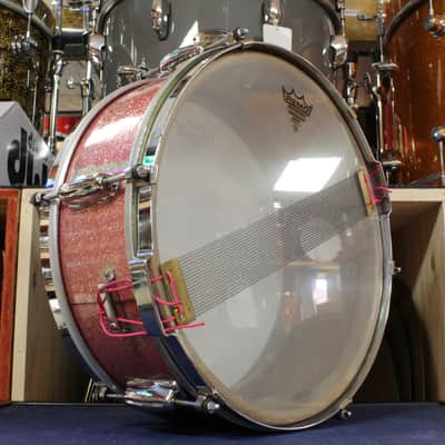 1960s Slingerland 5.5x14 Special Student Model Snare Drum in Sparkling Pink Pearl image 5