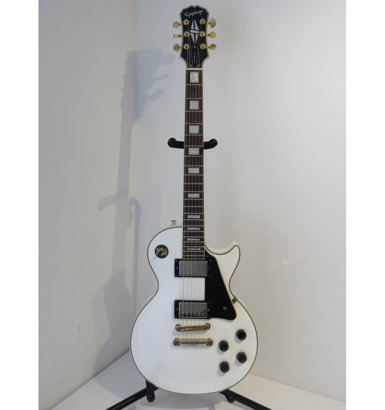 2004 Epiphone Les Paul Custom Electric Guitar - Alpine White, Made