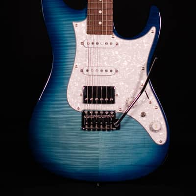 Ibanez AZ22S1F Flame Top Electric, Transparent Turquiose Burst image 1