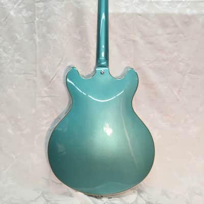 D'Angelico Premier DC 335 Style Semi-Hollow Body Electric Guitar-Ocean Turquoise-NEW! image 5