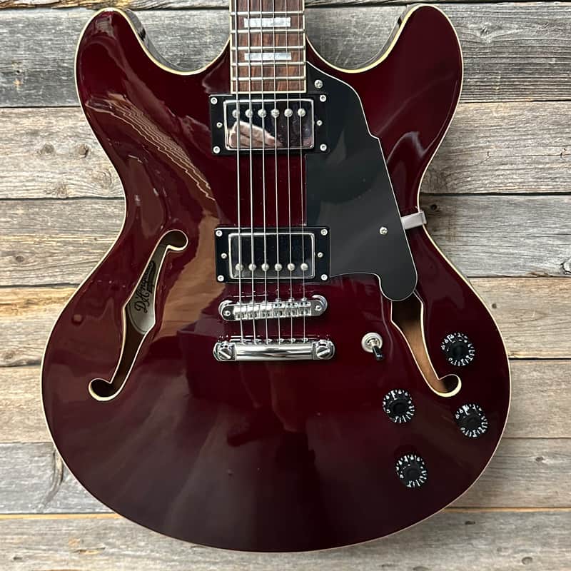 D'Angelico Premier DC Semi-Hollow Double Cutaway with Stop-Bar Tailpiece 2024 - Present - Burnt Red? image 1