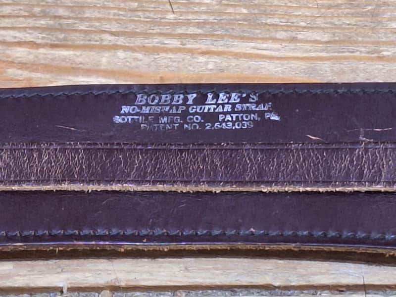 Original 1953 Bobby Lee No-Mishap Guitar Strap *Brown Leather* image 1