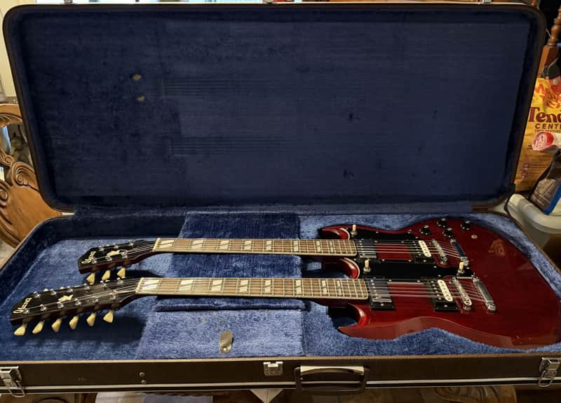 Ibanez Double Neck Electric Guitar 2402 1978 - Gloss Dark Red Wine Collector Grade image 1