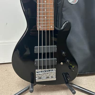Sadowsky Metroline 24 Fret Singlecut 5 String Soapbar Bass w/Morado Fretboard and Red Alder Body - Solid Black High Polish image 2