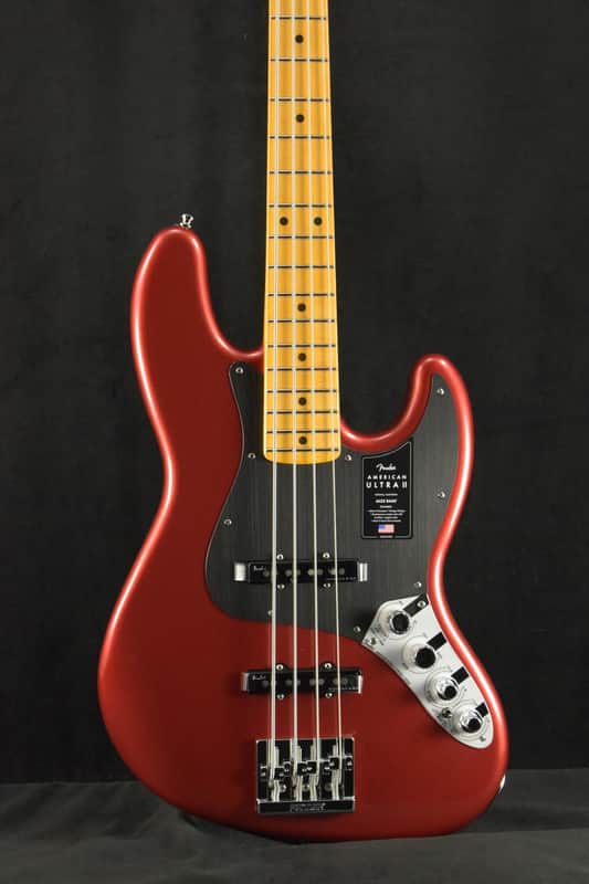 Mint Fender American Ultra II Jazz Bass Sinister Red Maple Fingerboard image 1