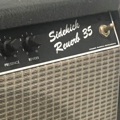 Vintage 1986 Fender Musical Instruments Sidekick Reverb 35 Blackface Guitar Amp Rivera Designed image 2