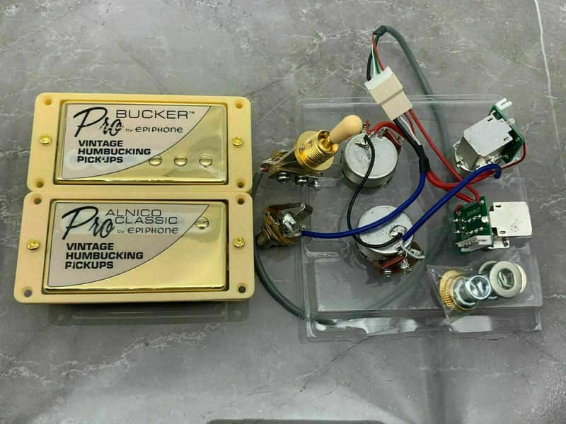 Epiphone ProBucker humbuckers Set Neck and Bridge pickups! Cream/Gold image 1
