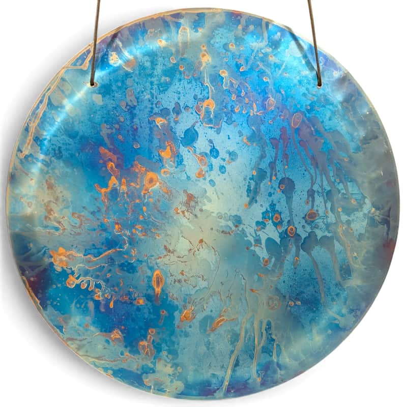 E3-10 Grotta Sonora 19" Titanium Blue Cosmo Handheld Gong image 1