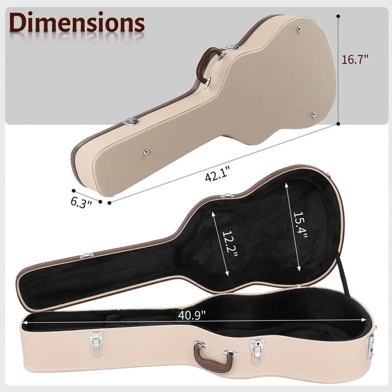 new 39" Acoustic Classical Guitar Hard Case Box Hardshell Hard Case image 1
