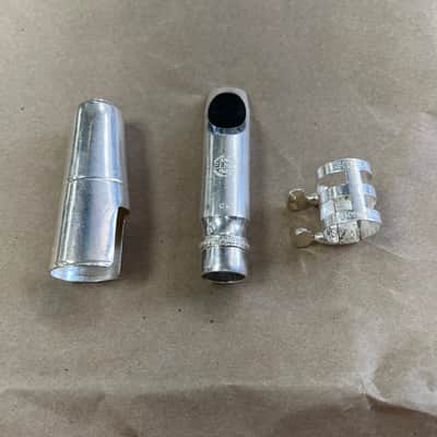 Used Selmer Paris C* C Star Metal Alto Sax Saxophone Mouthpiece with Cap & Ligature image 1